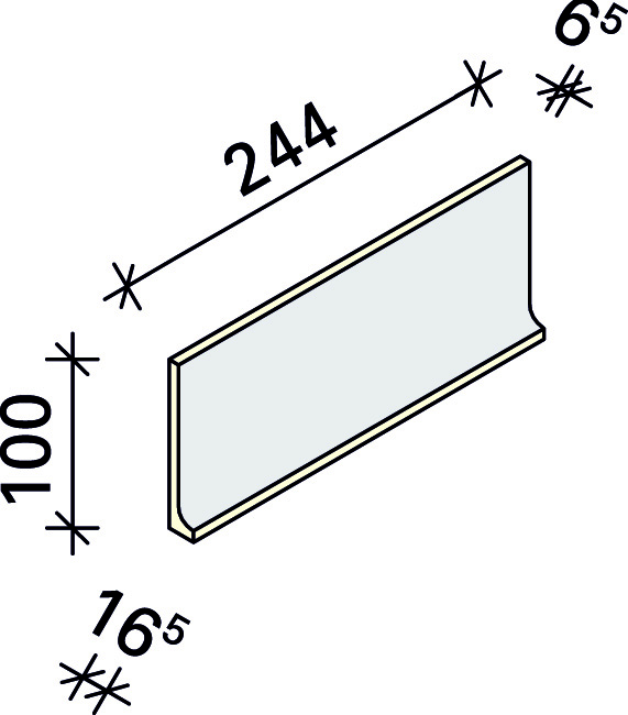 Плинтус Interbau 244x100x6,5, арт. 4000