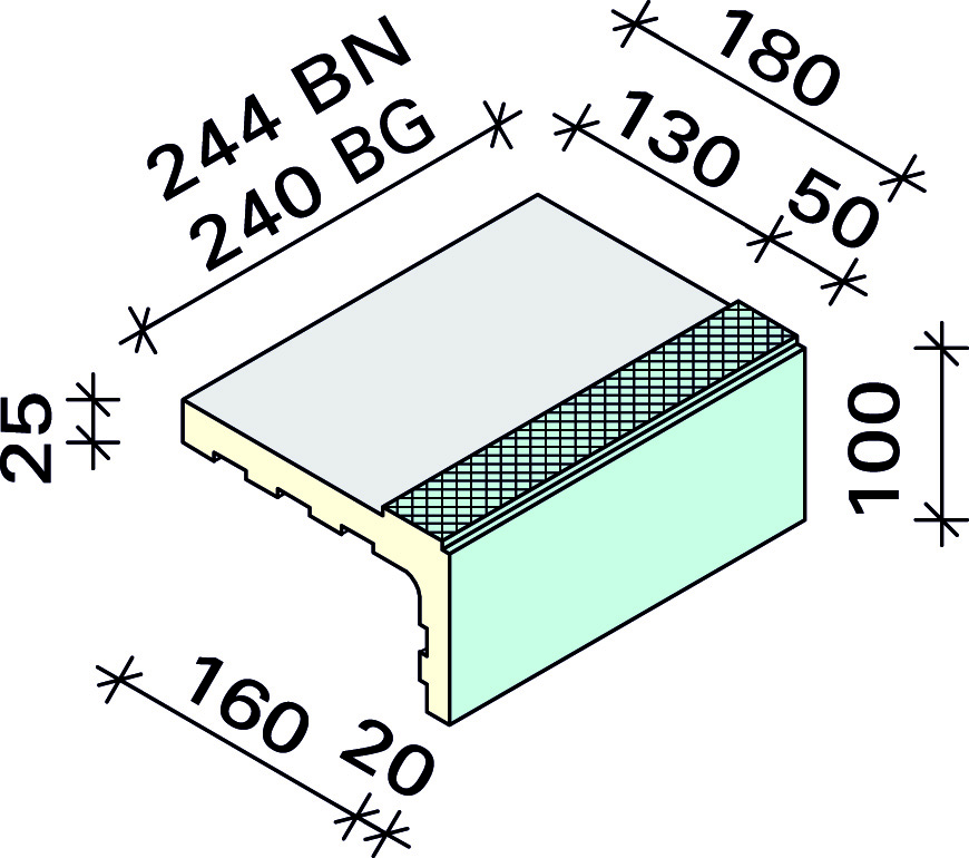 Обкладка Interbau 244x180x100, арт. 5400