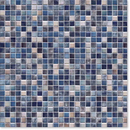 Керамическая мозаика Agrob Buchtal Kauri 12x12x6,5 мм, цвет grey-blue-mix glossy