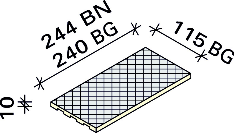 Плитка с вафельной поверхностью Interbau 244x119, арт. 3170