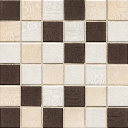 Керамическая мозаика Jasba Senja Pure Secura 50x50x6,5 мм, цвет maple-wenge mix
