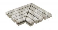 Решетка угол (из 2-х частей) KERASTEP URBAN 378 Silver 245х330х30 мм R12/C