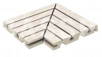 Решетка угол (из 2-х частей) Exagres Imperial Siena  245х330х30 мм R11/C