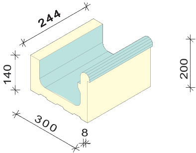 Лоток под мозаику Interbau 244x300x200/140, арт. 5500