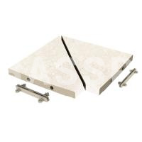 Решетка угол ( из 2-х частей) Exagres Bedford White 300х300х30, R12/C