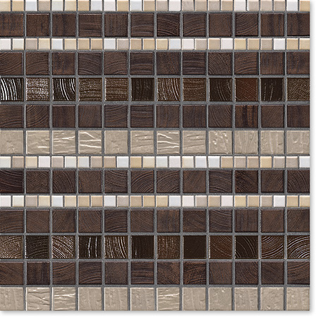 Керамическая мозаика Jasba Senja Pure 312x312x6,5 мм, цвет lignes wenge