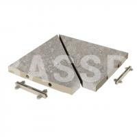 Решетка угол ( из 2-х частей) Exagres Bedford Pearl 300х300х30, R12/C