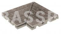 Решетка угол (из 2-х частей) KERASTEP MARBLE 426 Moca  245х330х30 мм R11/C