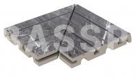 Решетка угол (из 2-х частей) KERASTEP MARBLE  446 Ceniza  245х330х30 мм R11/C