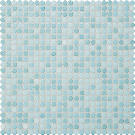 Керамическая мозаика Agrob Buchtal Loop 12x6,5 мм, цвет light aqua blue glossy