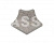 Плинтус радиальный внешн. угол Exagres Bedford Pearl 77х77 мм R9