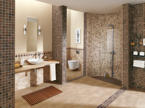 Керамическая мозаика Jasba Village 50x50x6,5 мм, цвет earth brown фото в интернет-магазине basspa