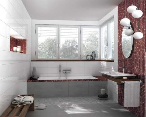 Керамическая мозаика Agrob Buchtal Fresh 24x24x6,5 мм, цвет mystic red-mix фото в интернет-магазине basspa