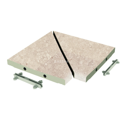 Решетка угол ( из 2-х частей) Exagres Bedford Sand 300х300х30, R12/C фото в интернет-магазине Basspa
