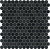 Керамическая мозаика Agrob Buchtal Loop 22,3x6,5 мм, цвет night black glossy фото в интернет-магазине basspa