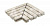 Решетка угол (из 2-х частей) KERASTEP URBAN 348 Ivory 245х330х30 мм R12/C