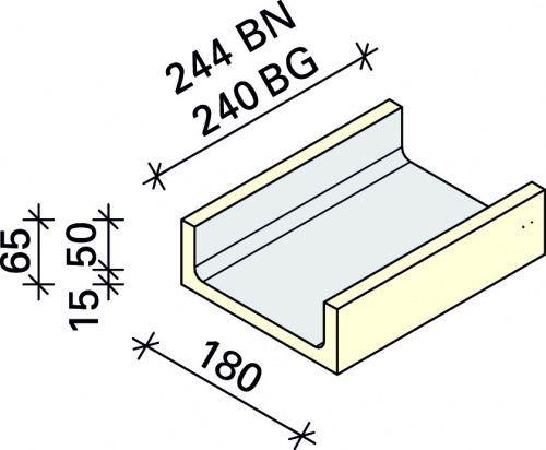 Лоток Interbau 244x180/150x65x15, арт. 4900 фото в интернет-магазине Basspa