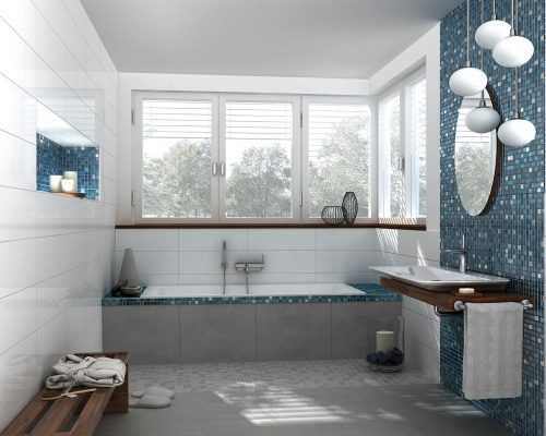 Керамическая мозаика Agrob Buchtal Fresh 24x24x6,5 мм, цвет light gray-mix R10/B фото в интернет-магазине basspa