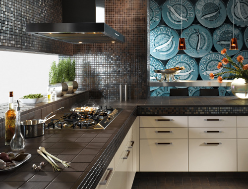 Керамическая мозаика Jasba Senja Pure 102x102x6,5 мм, цвет wenge фото в интернет-магазине basspa
