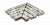 Решетка угол (из 2-х частей) KERASTEP URBAN 378 Silver 245х330х30 мм R12/C