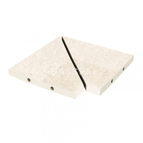 Решетка угол ( из 2-х частей) KERASTEP STONE 538 White 300х300х30, R12/C фото в интернет-магазине Basspa