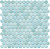 Керамическая мозаика Agrob Buchtal Loop 22,3x6,5 мм, цвет light aqua blue glossy
