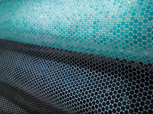 Керамическая мозаика Agrob Buchtal Loop 22,3x6,5 мм, цвет steel blue glossy фото в интернет-магазине basspa