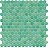 Керамическая мозаика Agrob Buchtal Loop 22,3x6,5 мм, цвет sea green glossy