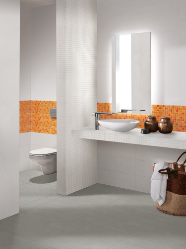 Керамическая мозаика Agrob Buchtal Fresh 24x24x6,5 мм, цвет sunset orange-mix R10/B фото в интернет-магазине basspa